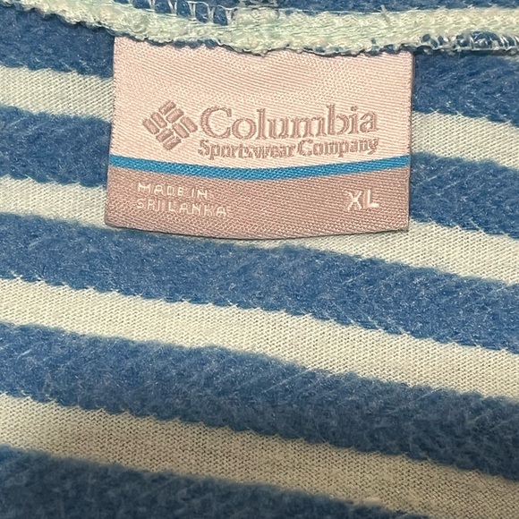 Columbia XL Striped Pullover Hoodie Soft zip up GUC - Picture 8 of 10